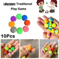 Wuzia 10 Cái Gonggi Jack Đá Sỏi, Ném và Bắt Trò Chơi Đạo Cụ Gonggi Trò Chơi Hàn Quốc, Đồ Chơi Huấn Luyện Trò Chơi Truyền Thống Hàn Quốc Bắt Đá Chơi Bộ Đồ Chơi