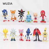 WUZIA 12 Nhân Vật Hành Động Sonic, Đồ Chơi Sưu Tập PVC Nhân Vật Trò Chơi Mô Hình, Trẻ Em Quà Tặng Thực Tế Sonic Để Bàn Trang Trí Tượng Trang Trí