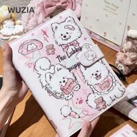 Wuzia Photocard Binder, Puppy PU Leather A5 Kpop Idol Album Ảnh, 3 inch Hoạt Hình Photocard Bộ Sưu Tập Sách