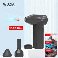 WUZIA Quạt bạo lực Turbo, 130000Rpm với 3 bánh răng Máy hút bụi không khí điện có thể điều chỉnh, Máy thổi điện không dây làm sạch Quạt thổi tuyết Mini 2 TRONG 1 Quạt phản lực