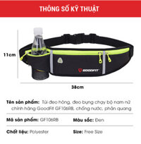 {WWK backpack} Túi đeo hông, đeo bụng chạy bộ chống nước, phản quang, có ngăn đựng bình nước GoodFi