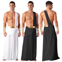 Wyl Nam Cổ Hy Lạp Cosplay Váy Dài Có Dây Đeo Tay Một Dây Đeo Vai La Mã Toga Halloween Hy Lạp Chiến Binh Trang Phục