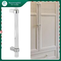Wyoming060 Tay cầm tủ bếp acrylic trong suốt Tay cầm pha lê Ngăn kéo trong suốt hiện đại Kéo cho tủ quần áo Tủ sách Tủ giày (Lỗ sân 96 bạc)