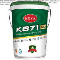 X HOME - KOVA Sài Gòn Sơn bóng cao cấp trong nhà K871-Gold💥NHẬN HÀNG TẠI NHÀ MÁY💥Giao hàng Toàn quốc - 4 kg