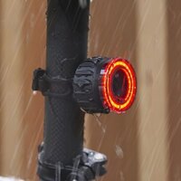 X-TIGER Smart Bike Taillight Light Sensitive Brake Long Battery Life IPX5 Waterproof 6 Light Modes Aluminum Alloy Bicycl