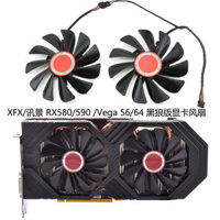 X XFX Message View RX 580 / RX 590 Black Wolf Phiên bản Card Đồ họa Quạt làm mát CF1010U12S