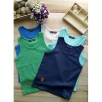 Xả 100k/3c Áo ba lỗ bé trai vải xuất dư size đại