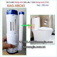 Xả 2 nhấn thông minh bồn cầu 1 khối Thiên  Thanh cao 25cm KAG-XBC93