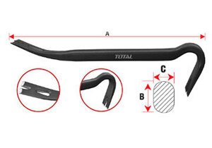 Xà beng Total THT431242, 24"