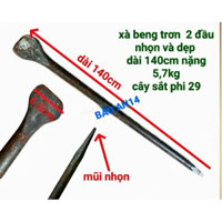 XÀ BENG TRƠN 2 ĐẦU DÀI 140 CM NẶNG 5.7 KG.CÂY SẮT PHI 29-CHẤT LIỆU SẮT NGUYÊN KHỐI 2 ĐẦU DẸP VÀ NHỌN SHIP TỈNH