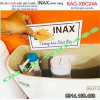 Xả bồn cầu Linax chính hãng KAG-XBC24A két rời 2 nhấn, Ruột két nước xí bệt cầu C306, C504, C702 hàng cao cấp vừa 99% cầ