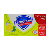 Xà Bông Cục Safeguard - Hương Chanh (3x135g)