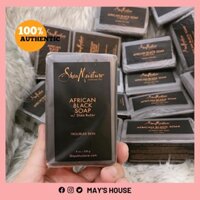 Xà bông đen African black soap shea butter làm giảm mụn, sáng da