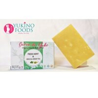 Xà bông hữu cơ Bạc hà tươi & trà xanh Sencha - Fresh Mint & Sencha Green Tea Organic Soap - YUKINO 110g