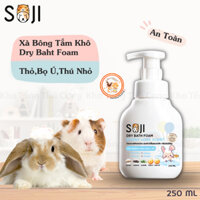 Xà bông sữa tắm khô SOJI Dry Bath Foam của Thái Lan cho thỏ,bọ ú,hamster,chuột lang,sóc bay,thú nhỏ,dưỡng lông,da tốt