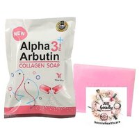 Xà Bông Tắm Trắng Alpha 3 plus Arbutin Collagen Soap 80g Thái Lan