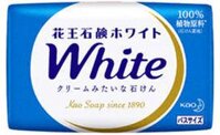 Xà bông tắm trắng da Kao white màu xanh 130g (Nhật Bản)