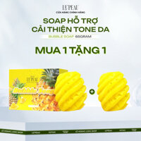 Xà bông tắm trắng, soap trắng da LE'PEAU dưỡng sáng, tẩy tế bào chết 50g