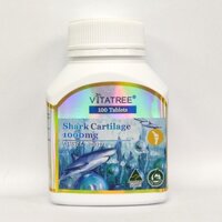 Xả Date 10-2022 - Viên Uống Tái Tạo Sụn Khớp Vi Cá Mập Vitatree Shark Cartilage 1000mg Hộp 100 Viên