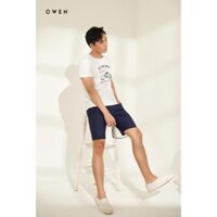 XẢ (Deal 11-11) . OWEN - Quần short nam Owen kẻ sọc màu xanh navy 20235 Cực . .1 . > 🛫 . hàng Chuẩn ↺ ¹ . 1 * ₆