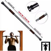 Xà đơn gắn cửa. Loại dày, chiều dài từ 80 - 130cm, chịu lực 200kg. Tiện dụng, phù hợp nhiều vị trí trong nhà.