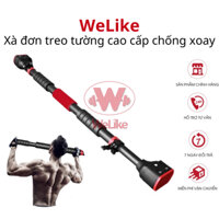 Xà đơn treo tường cao cấp Welike - Thanh xà đơn có chốt chống xoay, điều chỉnh độ dài từ 60 đến 140cm tập luyện tại nhà