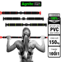 Xà Đơn Treo Tường Gắn Cửa Đa Năng Chịu Lực Độ Dài Tùy Chỉnh Giúp Bạn Tập Gym, Tập Cơ Bụng, Cơ Vai, Cơ Xô 60-140Cm Cao Cấp Agnite - Hàng Chính Hãng - Tập Luyện Tại Nhà Tay Cầm Bọc Đệm Chống Trượt - Mút Tay Cầm Dài 80-130CM - đỏ đen
