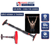 Xà Đơn Treo Tường Gắn Cửa Đa Năng KUNO SPORT Dụng Cụ Tập Gym Tại Nhà Bản Nâng Cấp Chịu Lực Cao - Combo Dây &amp;amp Xà Đơn - 96-135cm