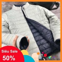 Xả Hàng - (100% video thật) Áo phao lông vũ 2 mặt áo khoác chống nước lông vũ có mũ hàng loại 1 -A23 new ‣