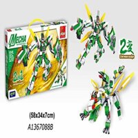 (XẢ HÀNG) Bộ đồ chơi lego ghép được 2 hình khác nhau siêu nhân và quái vật có sách hướng dẫn 553 chi tiết cao cấp