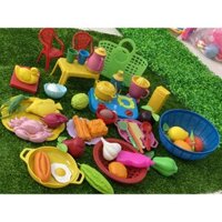 [Xả Hàng] Bộ Đồ Chơi Nhà Bếp Cho Bé Trái/Bé Gái-Bộ Đồ Chơi Bếp Set 1kg Bằng Nhựa An Toàn