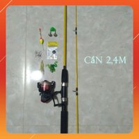 xả hàng Cần câu cá ❤️FREE SHIP❤️ bộ cần câu 2m4 đầy đủ phụ kiện  Giảm giá mạnh
