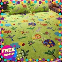 [XẢ HÀNG] CHĂN CHẦN BÔNG COTTON POLY RỪNG XANH