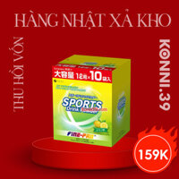 [XẢ HÀNG DATE 09/2025] Bột pha nước điện giải Sport Drink FINE JAPAN hộp 40g vị chanh hộp 5 gói - Konni39 Xả Kho