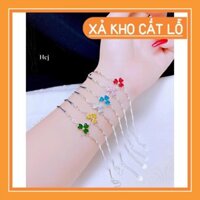[XẢ HÀNG] FREE SHIP LẮC TAY CỎ 3 LÁ BẠC TA MẪU MỚI