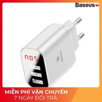 [Xả Hàng – FreeShip] CỦ SẠC NHANH 3 CỔNG | Baseus CCAL BH02 | Chất Liệu ABS Siêu Bền | Có Đèn Led | 35002