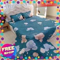 [XẢ HÀNG] GA BỌC NỆM COTTON POLY NHIỀU MẪU BỘ 4 MÓN 1 GA 3 VỎ GỐI