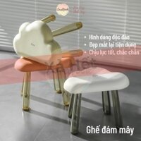 xả hàng- Ghế ngồi 4 chân, ghế đẩu LoveNook thiết kế đám mây mini cute chân đế trong suốt tiện lợi gấp gọn