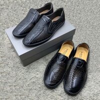 [XẢ HÀNG] Giầy hè da bò thật đục lỗ thoáng khí form to (GH02)