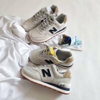 XẢ HÀNG Giày sneaker 574 xám gót nâu da lộn cao cấp dành cho nam và nữ