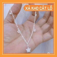 [XẢ HÀNG] Lắc chân nữ bạc treo sao giá xưởng nhà làm