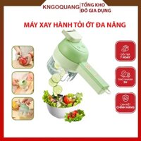 (XẢ HÀNG) Máy xay hành tỏi ớt đa năng gồm 2 cối dùng xay và cắt, cái phần tay cầm để ép cối xay là dao nạo