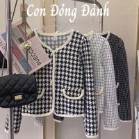 [XẢ HÀNG NGHỈ BÁN] Áo Khoác Nữ Mỏng 1 Lớp Kẻ caro, 2 túi, viền áo nổi bật có ảnh thật AO047