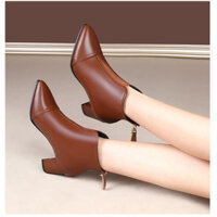 Xả hàng nghỉ bán - Giày boot nữ phong cách Hàn Quốc 2 màu đen, nâu B179