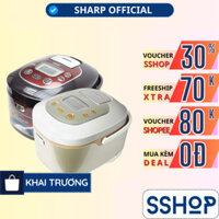 [Xả hàng] Nồi cơm điện tử Sharp lòng dày 4mm 1.8 Lít Chính hãng, nấu cơm ngon, có xửng, chống dính KS-TH18-RD - SSHOP