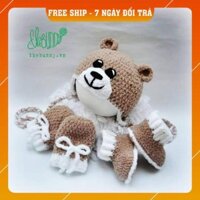 [Xả Hàng] Set Mũ - Giầy - Bao Tay Gấu cho bé