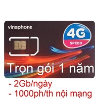 (Xả hàng) Sim 4G vinaphone tốc độ cao, trọn gói 12 tháng, trôi 2-2,5 tháng