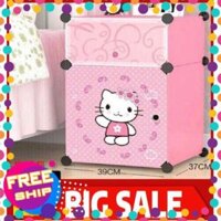 [XẢ HÀNG] Tủ nhựa ghép đa năng -Tủ đầu giường 2 tầng