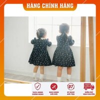 [Xả Hàng] VML_XXHN - Váy xoè xanh hoa nhí - Đồ handmade - The Bunny