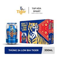 [Xả hàng xuân - Date 10/2023] Bia Tiger Nâu Thùng 24 Lon - 330Ml/Lon